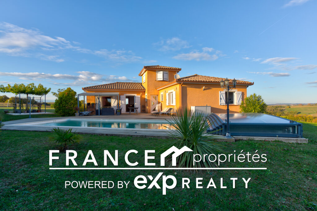 Maison à proximité de Carbonne T4/5 avec piscine – Vue dominante sur les Pyrénées