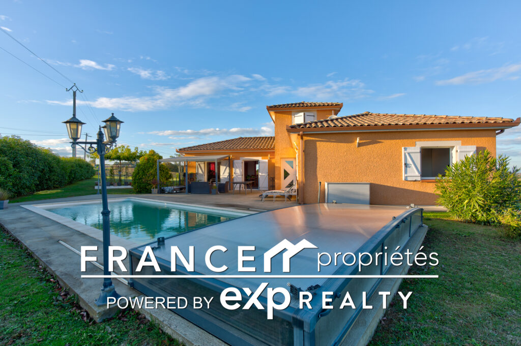 Maison à proximité de Carbonne T4/5 avec piscine – Vue dominante sur les Pyrénées
