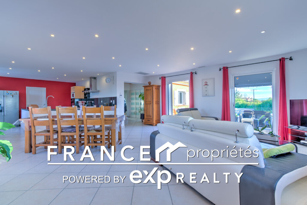 Maison à proximité de Carbonne T4/5 avec piscine – Vue dominante sur les Pyrénées